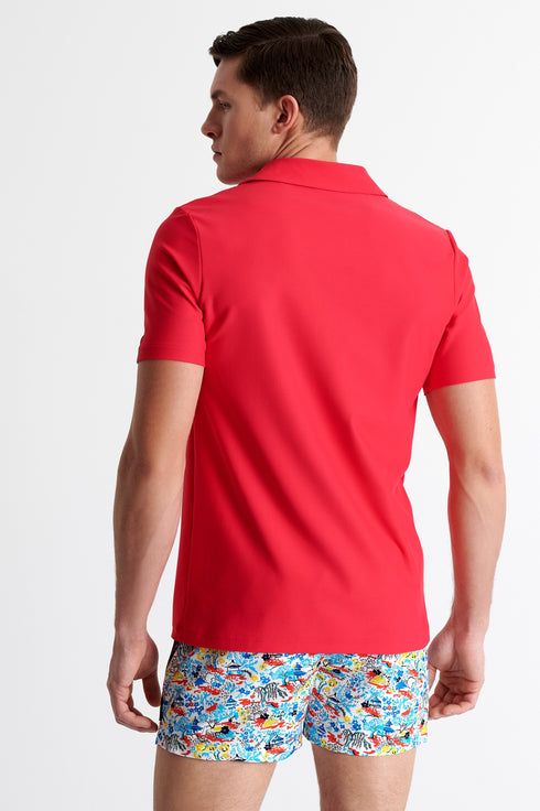 Shan Actuel Textured jersey polo